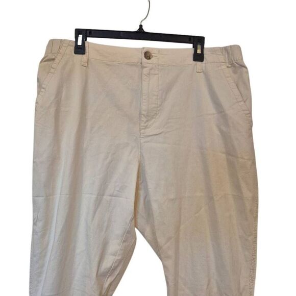 Old Navy Women's Cream Cotton/Spandex OGC High Waist Pants NEW - Picture 8 of 14